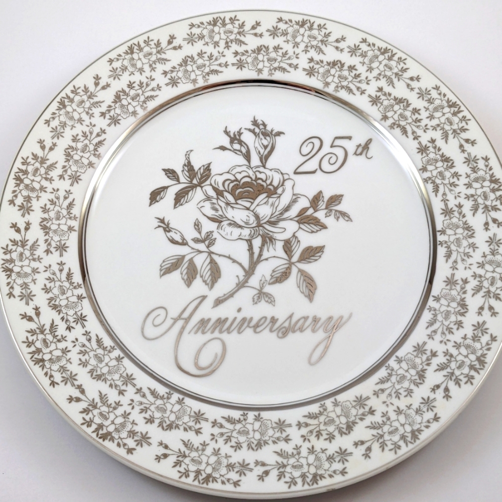 25th Anniversary Silver Embossed Plate